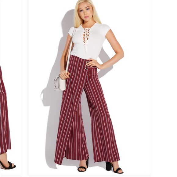Striped wide leg pant - Picture 3 of 5